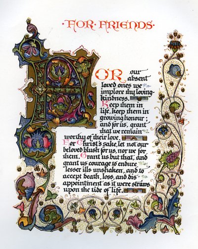 Oración de Stevenson por los amigos, de 